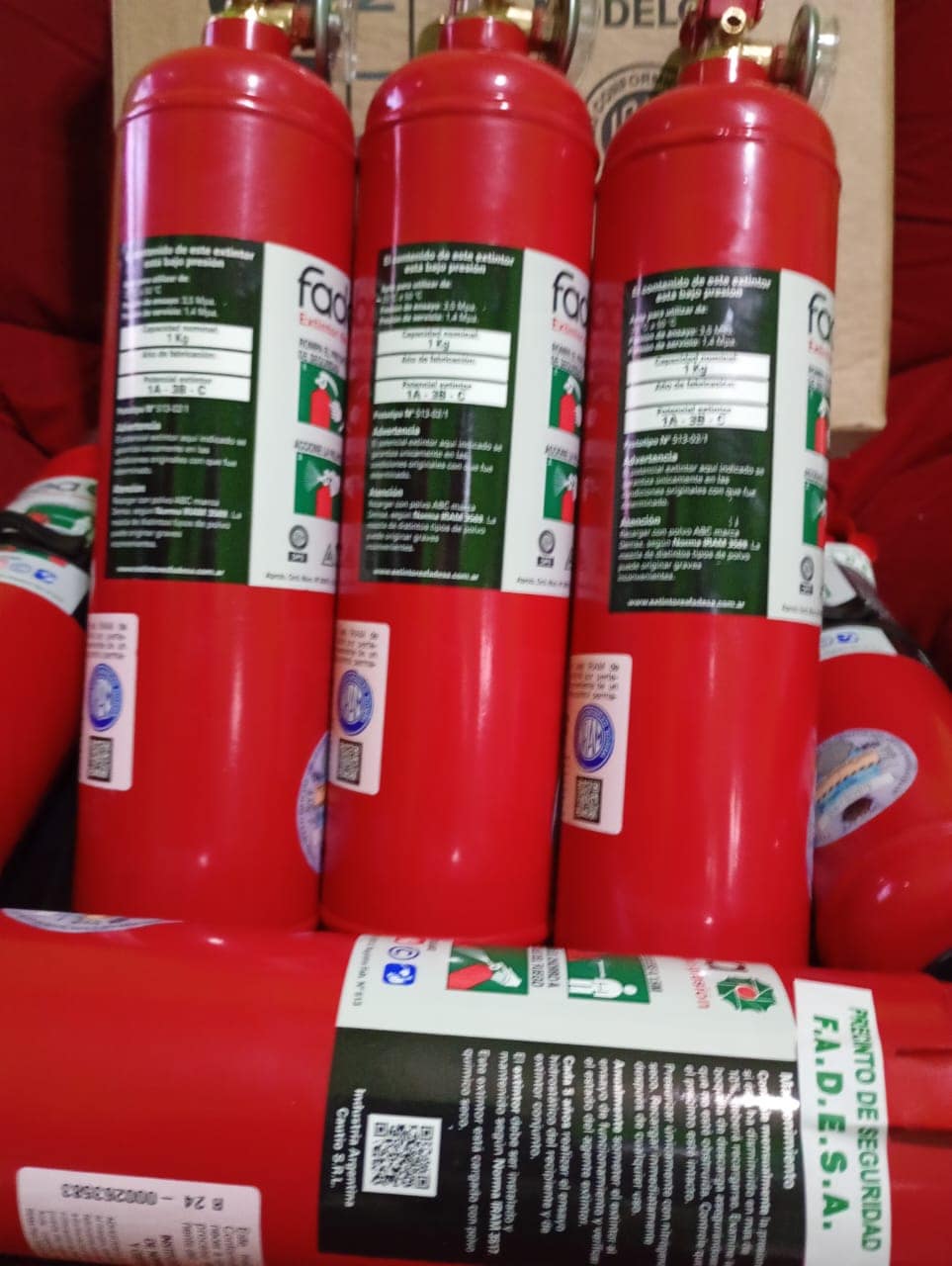 Matafuego para auto ABC de 1 kg con soporte homologado