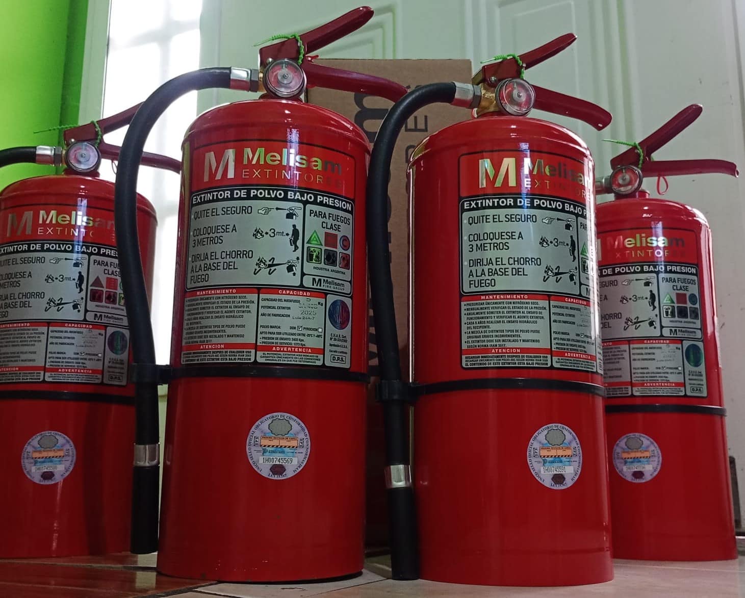 Matafuego ABC de 5 kg homologado con sello OPDS