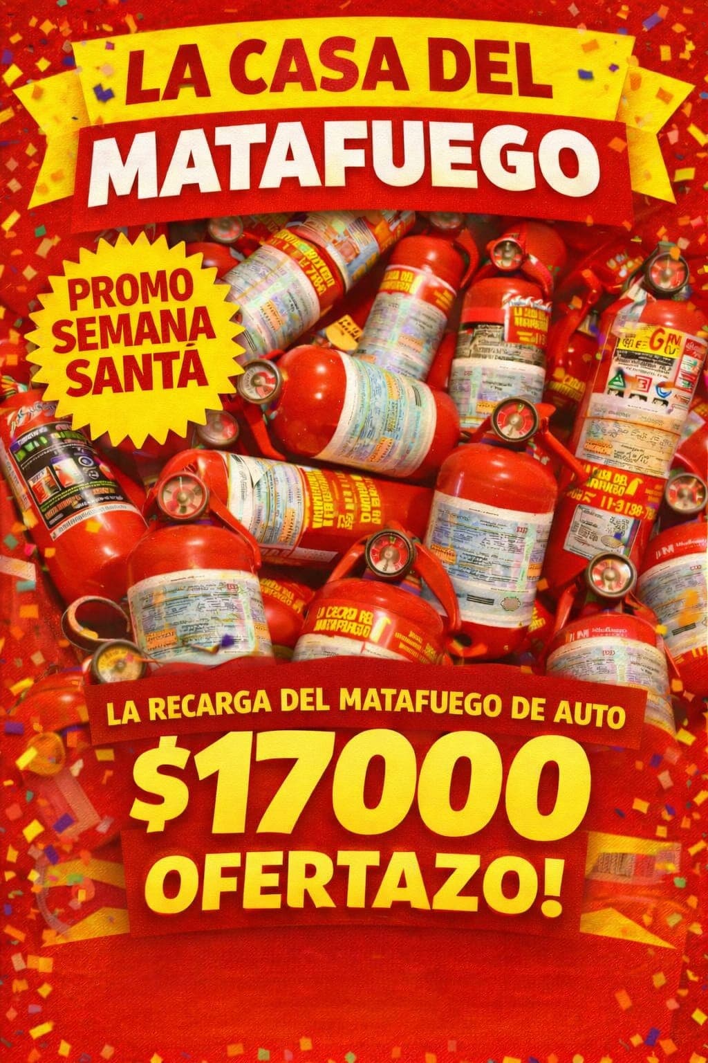 Recarga del matafuego de auto con promo especial