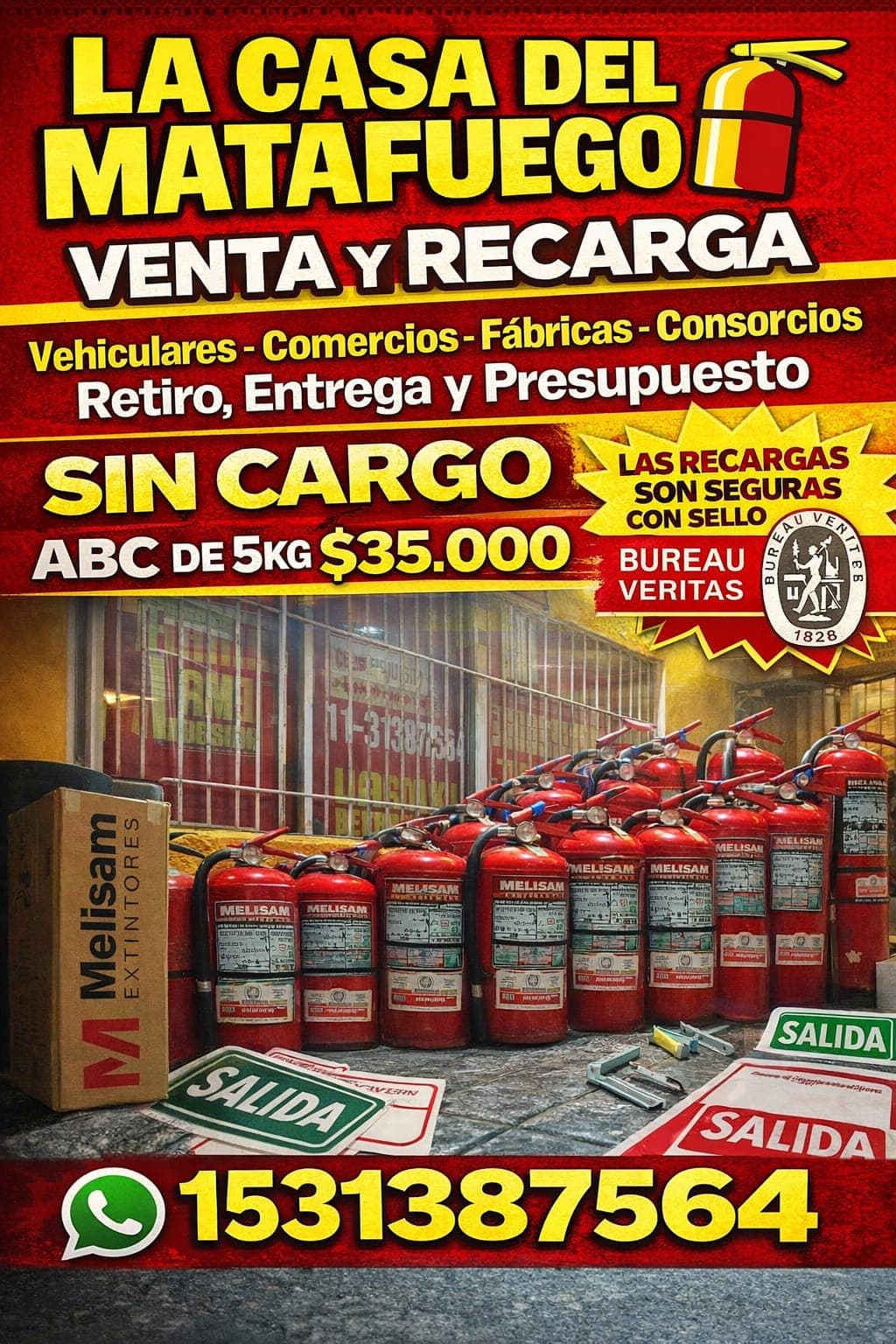 Venta y recarga de ABC 5kg con retiro, entrega y presupuesto sin cargo